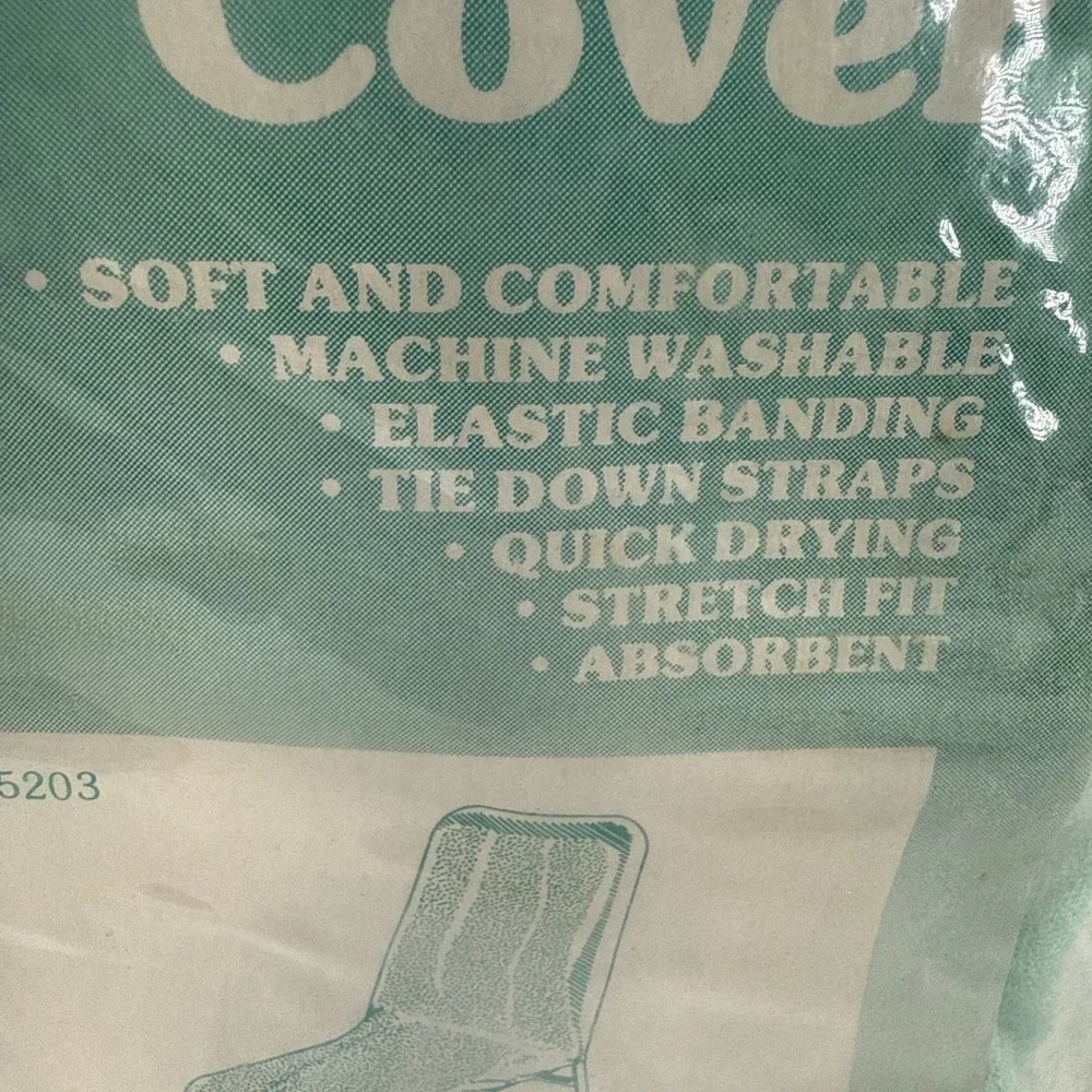 Vintage Lounge Chair Cover Terry Cloth Wellington S35200 Seafoam‎ Green